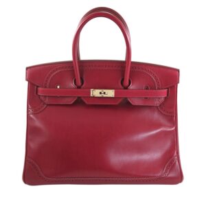 Rubis Tadelakt Ghillies Birkin 35 Permabrass Hardware (2)