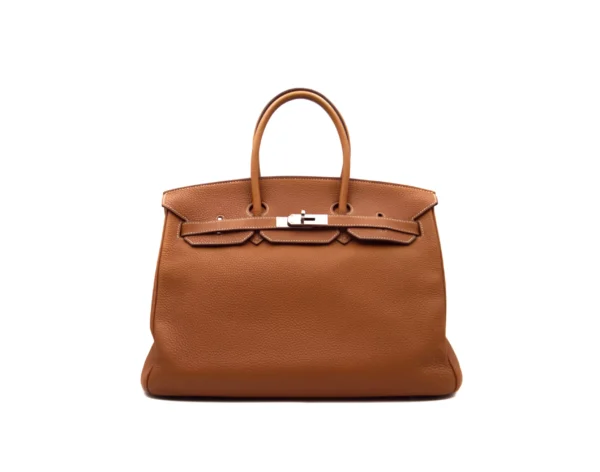 Birkin 35 Gold Togo with Palladium Hardware 4 Birkin 35 Gold Togo with Palladium Hardware - Image 4