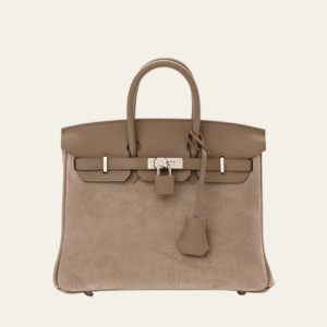 Hermès Gris Caillou Etoupe Birkin 25 Grizlly Swift Calfskin Palladium Hardware