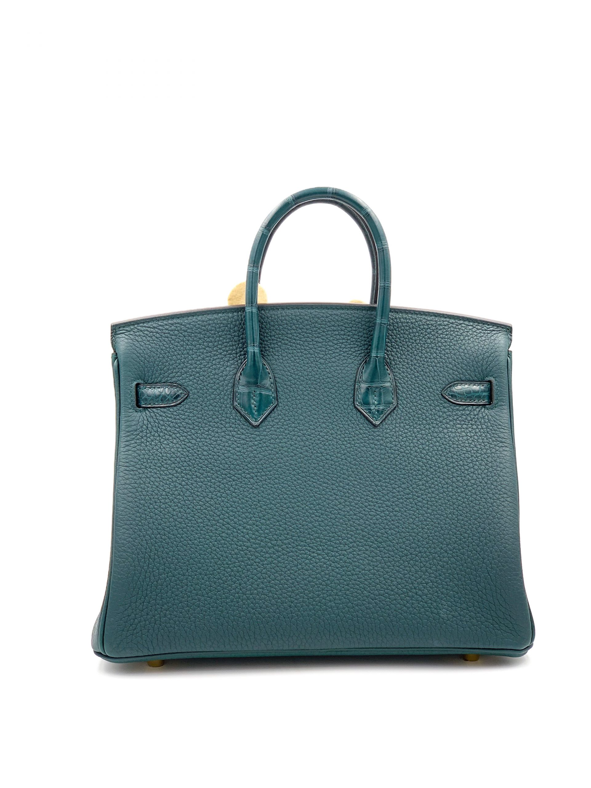 Hermes Birkin 25 Touch Vert Cyprès Alligator Mat (Matte)/Togo Gold Hardware 2 Hermes Birkin 25 Touch Vert Cyprès Alligator Mat (Matte)/Togo Gold Hardware - Image 2