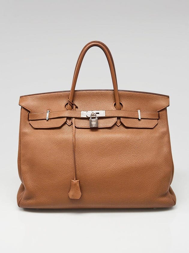 Limited Edition Alezan Evercalf Leather Shadow Birkin 40 1 Hermes 40cm Alezan Clemence Leather Palladium Hardware Birkin Bag